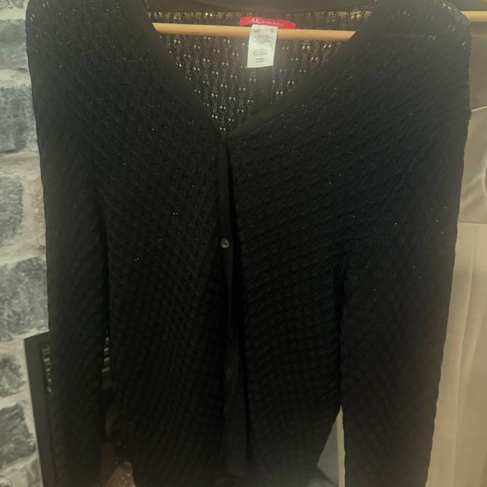 Anne Klein Black Knit Cardigan